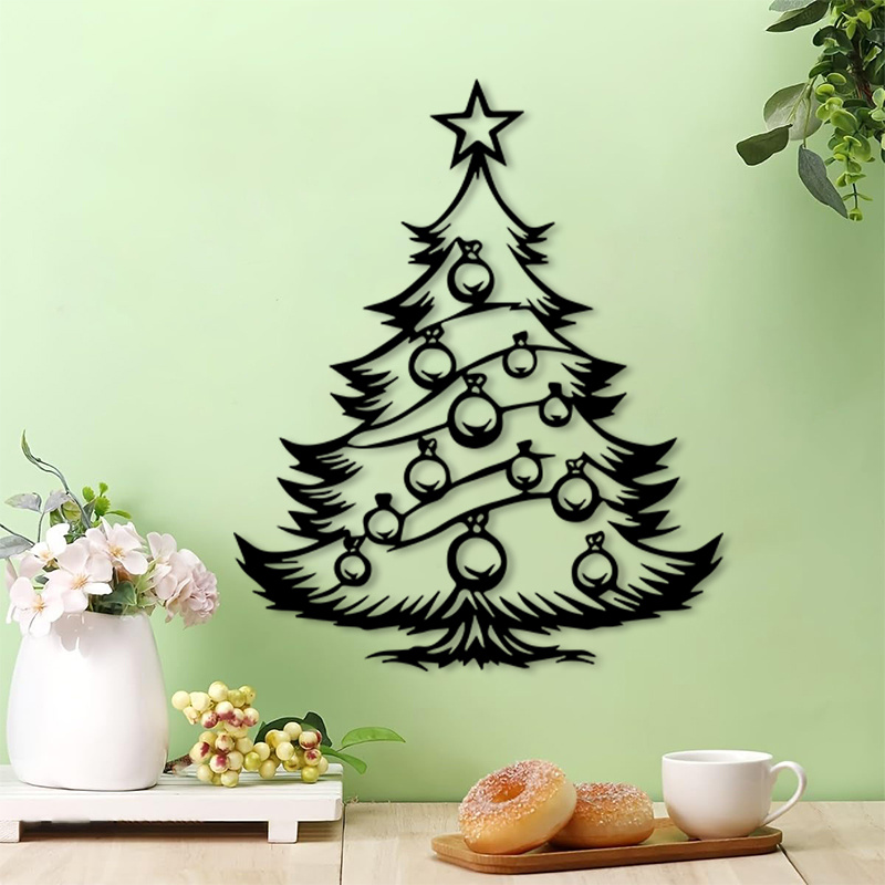 Tech Office Wall Art - CIFBUY Patung Dinding Logam Berbentuk Pohon,