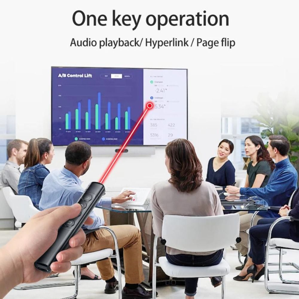 Presentation Remote Laser - Clicker Presentasi Nirkabel 2.4GHz Pengisian Daya