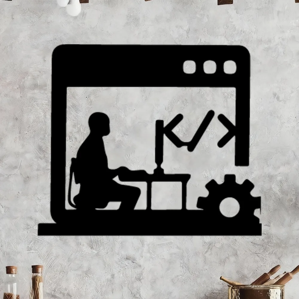 Tech Office Wall Art - CIFBUY Seni Dinding Logam Hadiah untuk