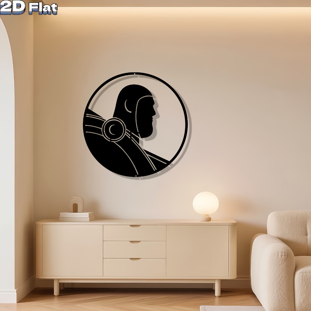 Seni Dinding Aluminium Robot M - Tech Office Wall Art ulasan dan harga