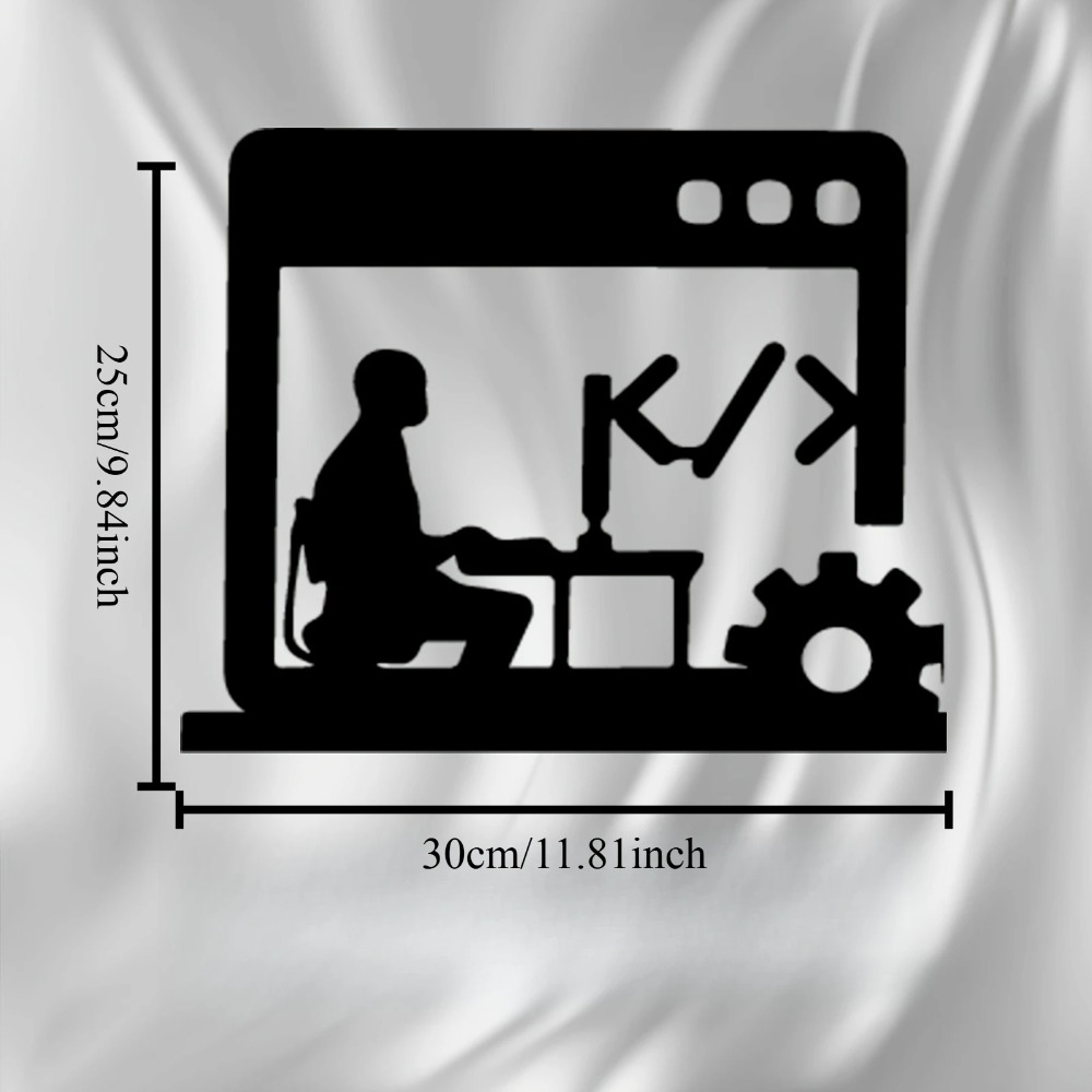Seni Dinding Logam Modern Code - Tech Office Wall Art ulasan dan harga