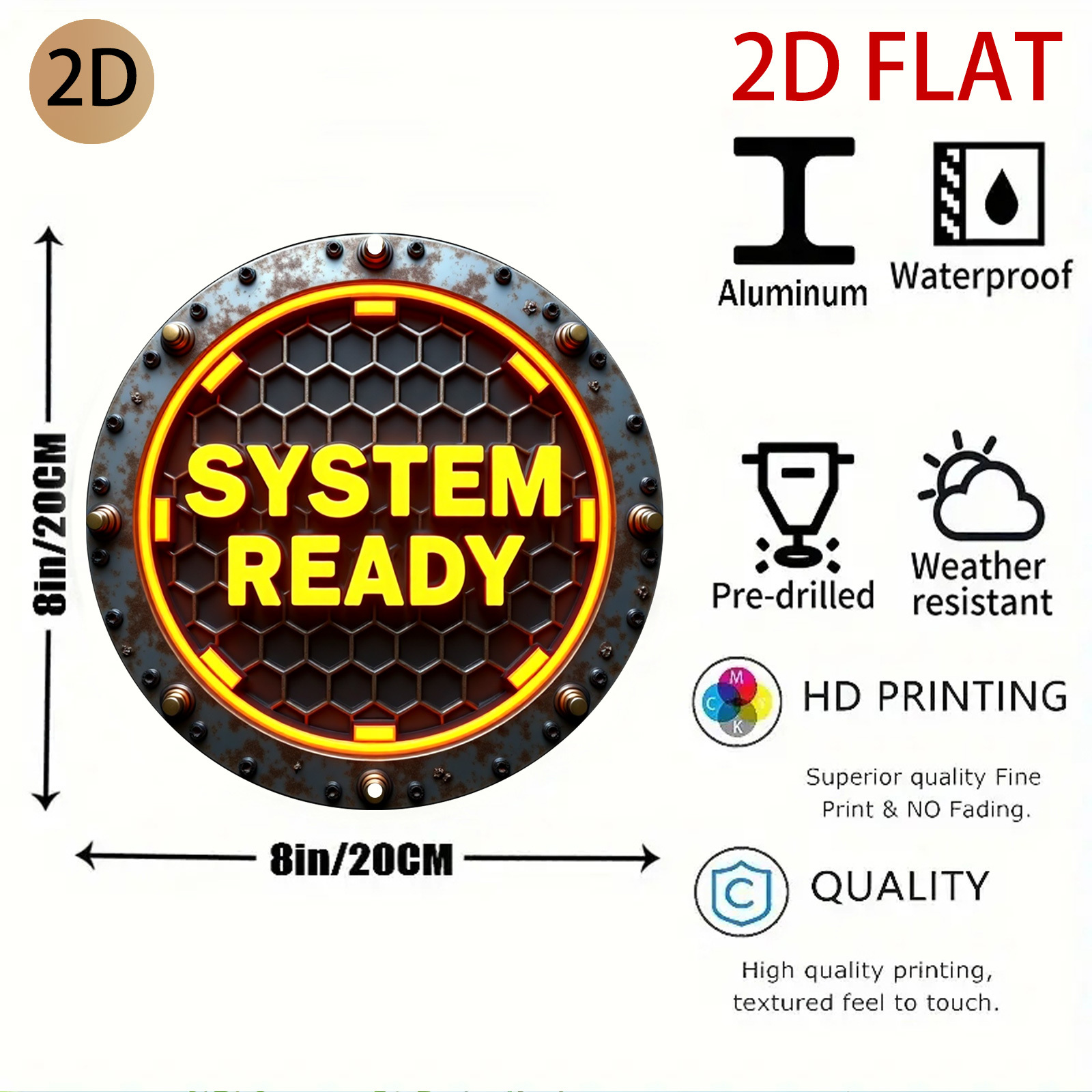 Logo Industri 2D Datar, Desain - Tech Office Wall Art ulasan dan harga