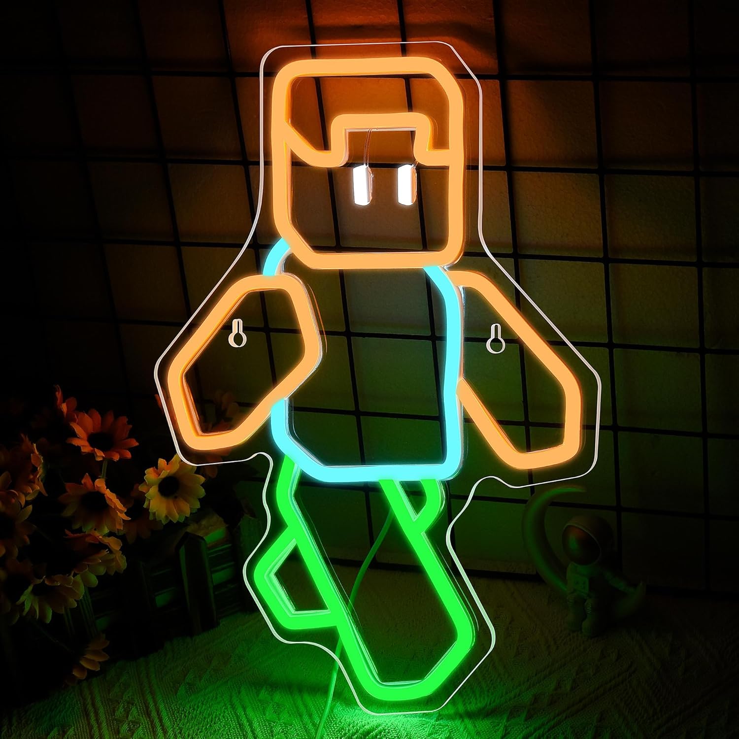 Lampu LED Neon Sign Karakter P - Tech Office Wall Art ulasan dan harga